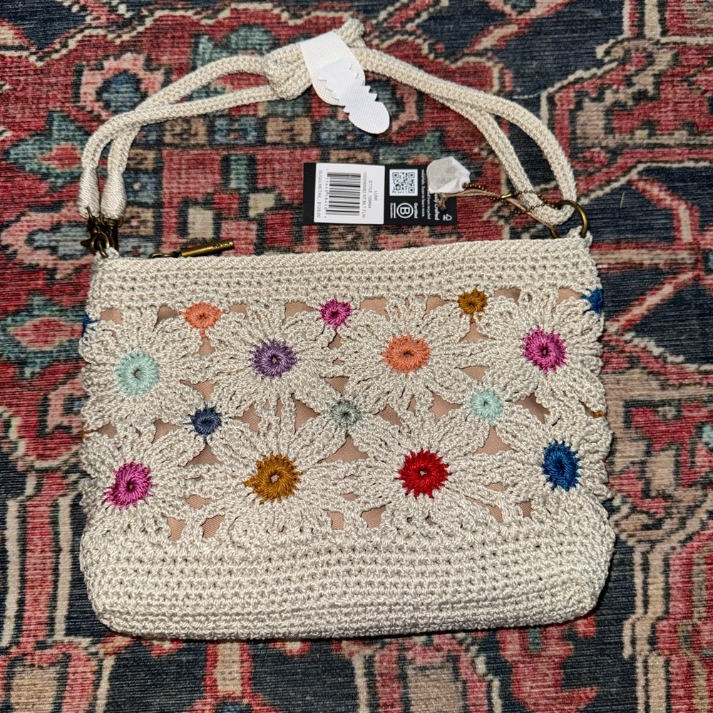 NWT The Sak Crochet Floral Bag - Cream and Multicolor - Picture 2 of 3